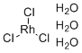 Rhodium (III) chloride trihydrate molecular structure (CAS 20765-98-4)
