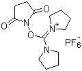 Dipyrrolidino(N-succinimidyloxy)carbenium hexafluorophosphate molecular structure (CAS 207683-26-9)