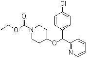 结构式 CAS# 207726-35-0, 4-[(4-氯苯基)-2-吡啶基甲氧基]-1-哌啶甲酸乙酯
