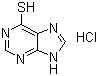 structure of CAS# 207729-57-5, 6-Mercaptopurine hydrochloride;1,7-Dihydro-6H-purine-6-thione monohydrochloride