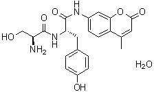 结构式 CAS# 207735-67-9, L-丝氨酰-N-(4-甲基-2-氧代-2H-1-苯并吡喃-7-基)-L-酪氨酰胺一水合物