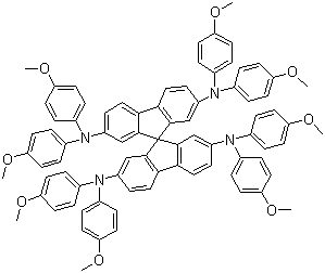 structure of CAS# 207739-72-8, 2,2',7,7'-Tetrakis[N,N-di(4-methoxyphenyl)amino]-9,9'-spirobifluorene;Spiro-OMeTAD