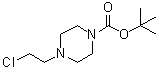 结构式 CAS# 208167-83-3, 4-(2-氯乙基)哌嗪-1-羧酸叔丁酯