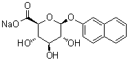 结构式 CAS# 20838-64-6, 2-萘基-beta-D-吡喃葡糖苷酸钠