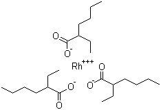 Rhodium tris(2-ethylhexanoate) molecular structure (CAS 20845-92-5)