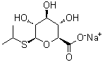 结构式 CAS# 208589-93-9, 异丙基 1-硫代-beta-D-吡喃葡糖苷酸单钠盐