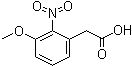 结构式 CAS# 20876-31-7, 3-甲氧基-2-硝基苯乙酸