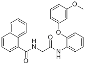 structure of CAS# 2089314-64-5, AOH1996;N-(2-((2-(3-Methoxyphenoxy)phenyl)amino)-2-oxoethyl)-1-naphthamide