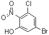structure of CAS# 2090301-02-1, 5-Bromo-3-chloro-2-nitrophenol