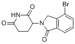 structure of CAS# 2093387-36-9, 3-(4-Bromo-1-oxoisoindolin-2-yl)piperidine-2,6-dione;3-(7-bromo-3-oxo-1H-isoindol-2-yl)piperidine-2,6-dione