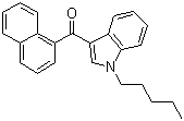结构式 CAS# 209414-07-3, 1-戊基-3-(1-萘甲酰基)吲哚