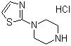 structure of CAS# 209733-13-1, 1-(2-Thiazolyl)piperazine hydrochloride