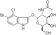 5-Bromo-4-chloro-1H-indol-3-yl 2-(acetylamino)-2-deoxy-alpha-D-galactopyranoside molecular structure (CAS 210110-89-7)