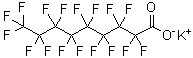structure of CAS# 21049-38-7, Potassium perfluorononanoate