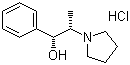 (1R,2S)-1-Phenyl-2-(1-pyrrolidinyl)propan-1-ol hydrochloride molecular structure (CAS 210558-66-0)