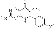 4-[[(4-Methoxyphenyl)methyl]amino]-2-(methylthio)-5-pyrimidinecarboxylic acid ethyl ester molecular structure (CAS 211230-35-2)