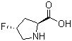 structure of CAS# 21156-44-5, (2S,4R)-4-Fluoropyrrolidine-2-carboxylic acid