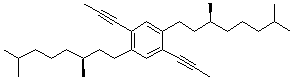 1,4-二[(3S)-3,7-二甲基辛基]-2,5-二-1-丙炔-1-基苯分子结构 (CAS 211809-70-0)