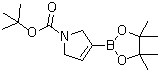 structure of CAS# 212127-83-8, 1-Boc-2,5-Dihydro-1H-pyrrole-3-boronic acid pinacol ester;tert-Butyl 3-(4,4,5,5-tetramethyl-1,3,2- dioxaborolan-2-yl)-2,5-dihydro-1H-pyrrole-1-carboxylate