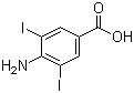 4-Amino-3,5-diiodobenzoic acid molecular structure (CAS 2122-61-4)