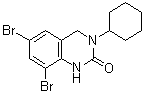 6,8-Dibromo-3-cyclohexyl-3,4-dihydro-2(1H)-quinazolinone molecular structure (CAS 21237-84-3)