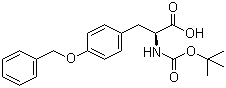 结构式 CAS# 2130-96-3, Boc-O-苄基-L-酪氨酸; N-叔丁氧羰基-O-苄基-L-酪氨酸