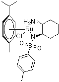 结构式 CAS# 213603-12-4, [N-((1R,2R)-2-氨基环己基)-4-甲基苯磺酰氨基](1-异丙基-4-甲基苯)氯化钌