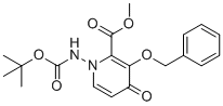 Methyl 3-(benzyloxy)-1-((tert-butoxycarbonyl)amino)-4-oxo-1,4-dihydropyridine-2-carboxylate molecular structure (CAS 2136287-59-5)