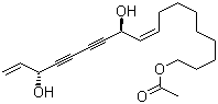 1-Acetoxy-9,17-octadecadiene-12,14-diyne-11,16-diol molecular structure (CAS 213905-35-2)