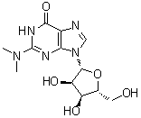 N2,N2-二甲基鸟苷分子结构 (CAS 2140-67-2)