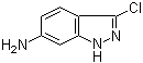 structure of CAS# 21413-23-0, 6-Amino-3-chloroindazole;6-Amino-3-chloro-1H-indazole