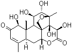 structure of CAS# 21499-66-1, Brucein D;Bruceine D; NSC 318801; (1beta,11beta,12alpha,15beta)-13,20-Epoxy-1,11,12,14,15-pentahydroxypicras-3-ene-2,16-dione