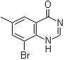结构式 CAS# 215115-09-6, 8-溴-6-甲基-4(1H)-喹唑啉酮