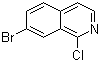 structure of CAS# 215453-51-3, 7-Bromo-1-chloroisoquinoline