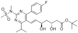 罗舒伐他汀(3R,5R)-异构体t-丁基酯分子结构 (CAS 2162136-65-2)