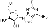 结构式 CAS# 21679-14-1, 氟达拉宾; 氟达拉宾碱; 氟达那苷; 氟达那甙; 9-beta-D-呋喃阿糖基-2-氟-9H-嘌呤-6-胺