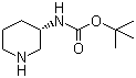 结构式 CAS# 216854-23-8, (S)-3-Boc-氨基哌啶; (S)-3-叔丁氧羰基氨基哌啶