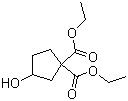 3-Hydroxycyclopentane-1,1-dicarboxylic acid diethyl ester molecular structure (CAS 21736-07-2)