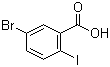 structure of CAS# 21740-00-1, 5-Bromo-2-iodobenzoic acid