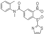 N-Methyl-N-(2-methylphenyl)-3-nitro-4-(2-thiazolylsulfinyl)benzamide molecular structure (CAS 217438-17-0)