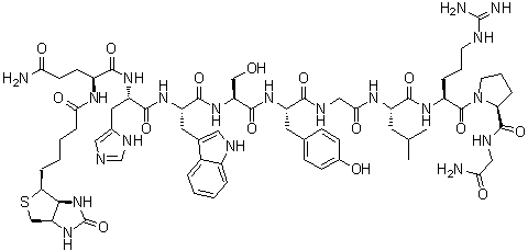 1-[N2-[5-[(3aS,4S,6aR)-Hexahydro-2-oxo-1H-thieno[3,4-d]imidazol-4-yl]-1-oxopentyl]-L-glutamine]-luteinizing hormone-releasing factor (swine) molecular structure (CAS 218433-98-8)