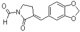 structure of CAS# 218924-25-5, 3-(1,3-Benzodioxol-5-ylmethylene)-2-oxo-1-pyrrolidinecarboxaldehyde
