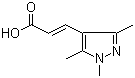 结构式 CAS# 21937-88-2, 3-(1,3,5-三甲基-1H-吡唑-4-基)丙烯酸