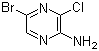 结构式 CAS# 21943-13-5, 5-溴-3-氯吡嗪-2-胺