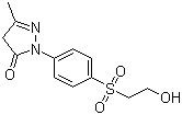 2,4-Dihydro-2-[4-[(2-hydroxyethyl)sulphonyl]phenyl]-5-methyl-3H-pyrazol-3-one molecular structure (CAS 21951-34-8)