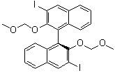结构式 CAS# 219583-87-6, (1S)-3,3'-二碘-2,2'-二(甲氧基甲氧基)-1,1'-联萘