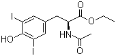 结构式 CAS# 21959-36-4, N-乙酰基-3,5-二碘-L-酪氨酸乙酯