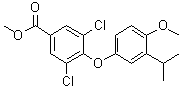 Methyl 3,5-dichloro-4-(3-isopropyl-4-methoxyphenoxy)benzoate molecular structure (CAS 219692-18-9)
