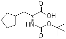 结构式 CAS# 219819-74-6, N-叔丁氧羰基-D-环戊基丙氨酸
