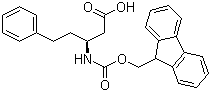 结构式 CAS# 219967-74-5, (S)-N-芴甲氧羰基-3-氨基-5-苯基戊酸